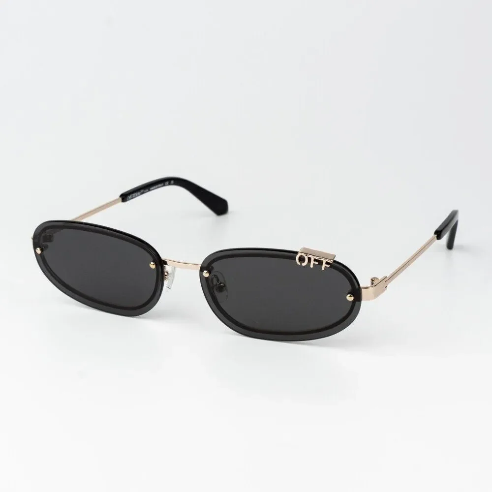 SALE!! Off-White MIAMI Men Sunglasses Gold Grey OERI13M MIAMI 7607 NEW AUTHENTIC
